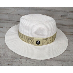 Official Olympic Paris 2024 Hospitality Panama Hat White Flame Button Adult NWT